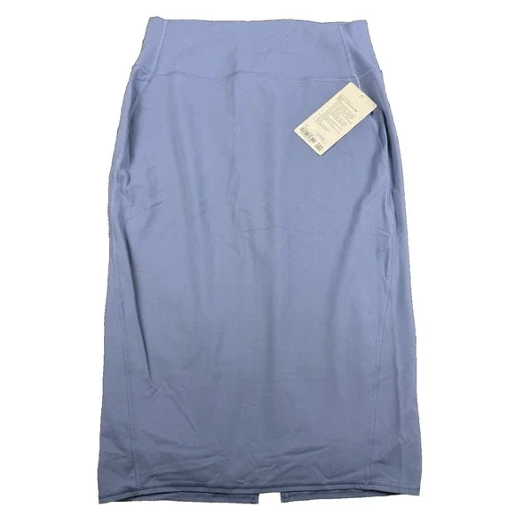 NEW Lululemon Nulu Slim-Fit High-Rise Skirt Oasis Blue Size 12 Office Errands - Picture 4 of 9